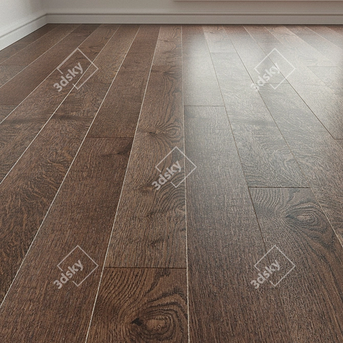 Rumba Oak Snow Brush Laminate 3D model image 1