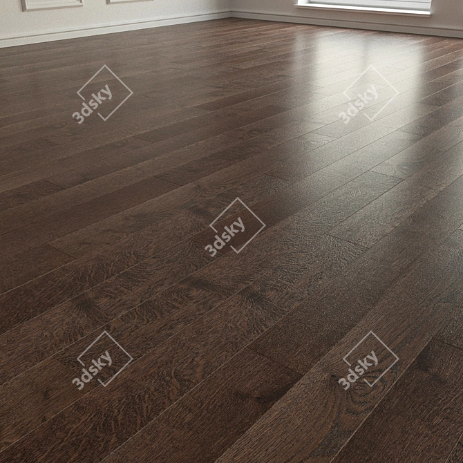 Rumba Oak Snow Brush Laminate 3D model image 2