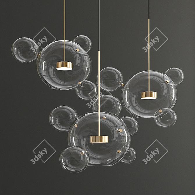 Ethereal Glass Pendant Collection 3D model image 3