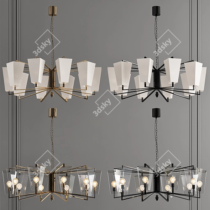 ORIONE Chandelier: Elegant Modern Lighting 3D model image 1