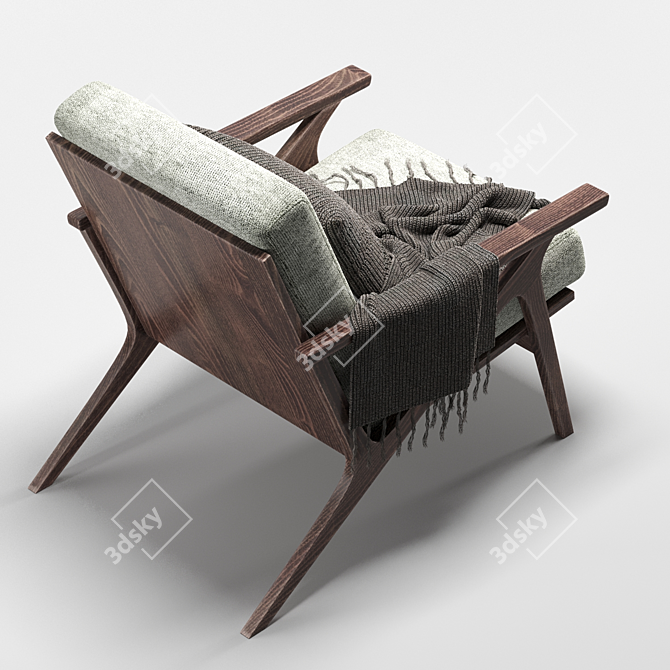 Modern Otio Lounge Chair 3D model image 4