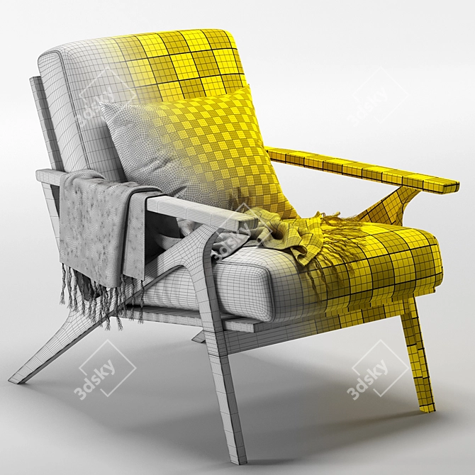 Modern Otio Lounge Chair 3D model image 5