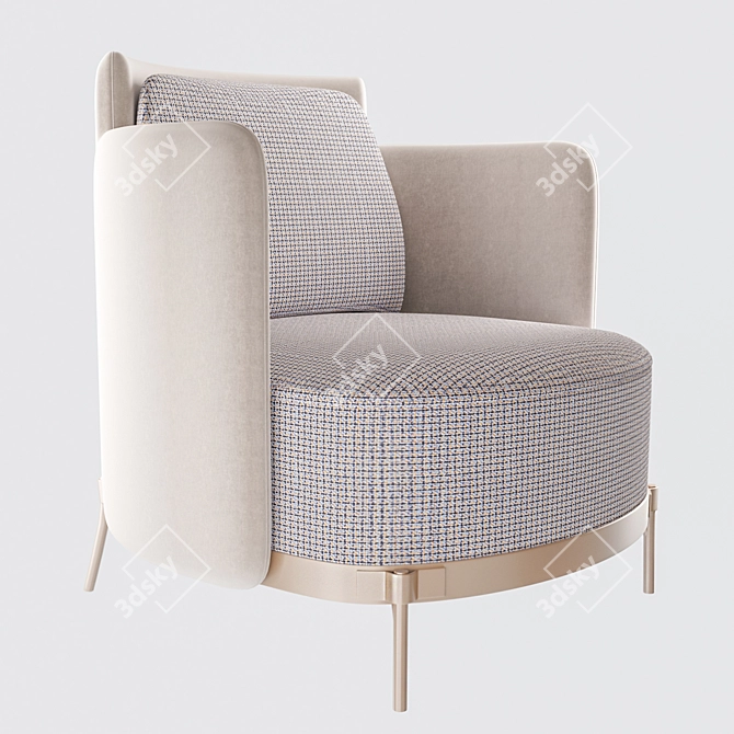 Minotti Tape: Elegant Armchair 3D model image 1