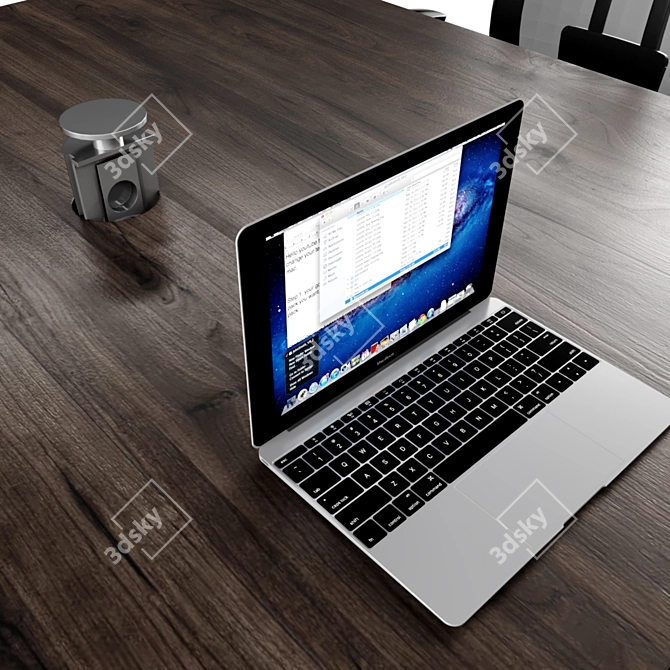 Elegant Conference Table Set 3D model image 3