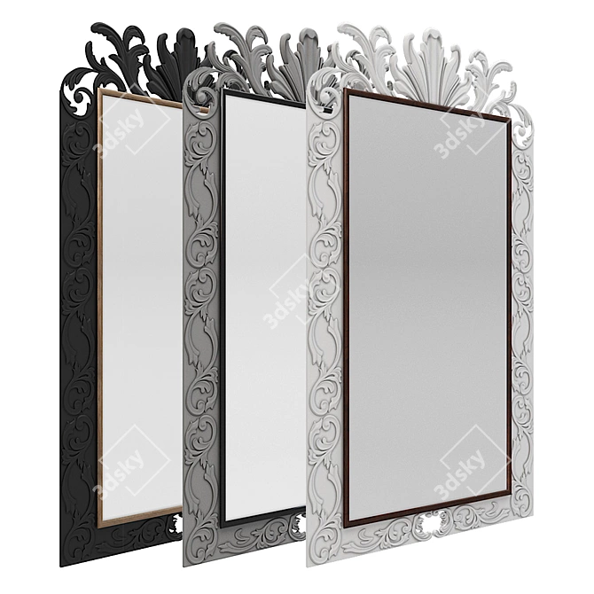 Patterned Mirror: Modern Designs to Elevate Your Space 3D model image 1