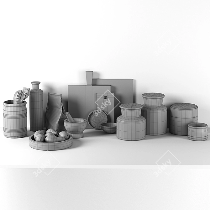 Modern Kitchen Decor Set 05 3D model image 5