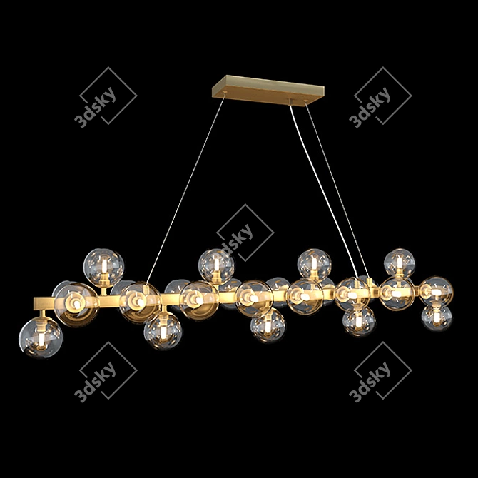 Maytoni Dallas MOD547PL-25G Pendant - Golden Glass, 25 Lights 3D model image 1