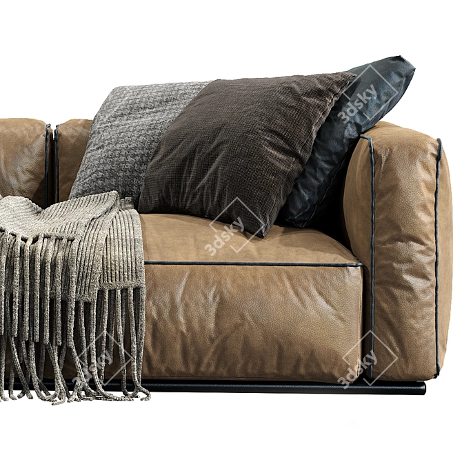 Poliform Shangai Modern Sofa 3D model image 2