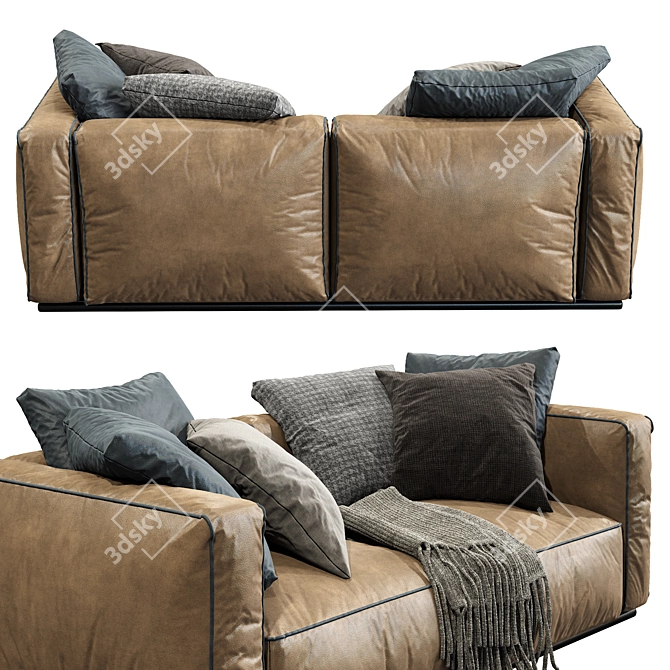 Poliform Shangai Modern Sofa 3D model image 3