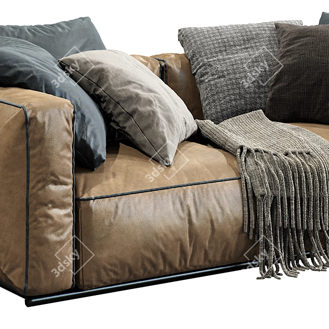 Poliform Shangai Modern Sofa 3D model image 4