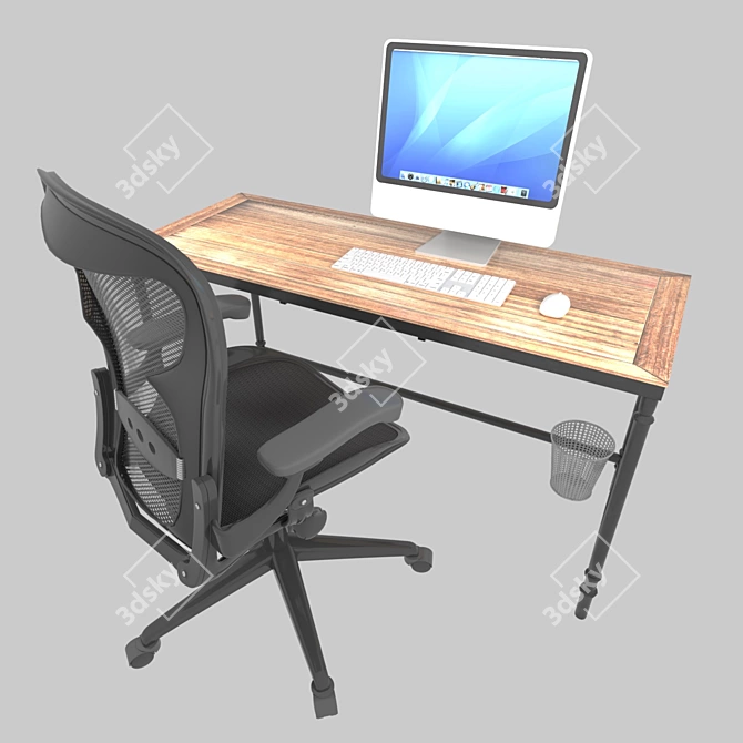 Multi-Function PC Desk Set 3D model image 1