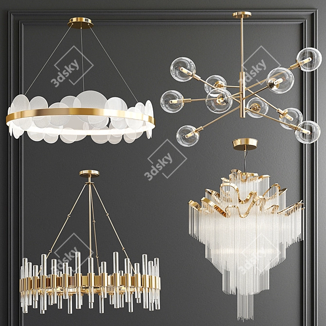 Exquisite Chandelier Collection 3D model image 1