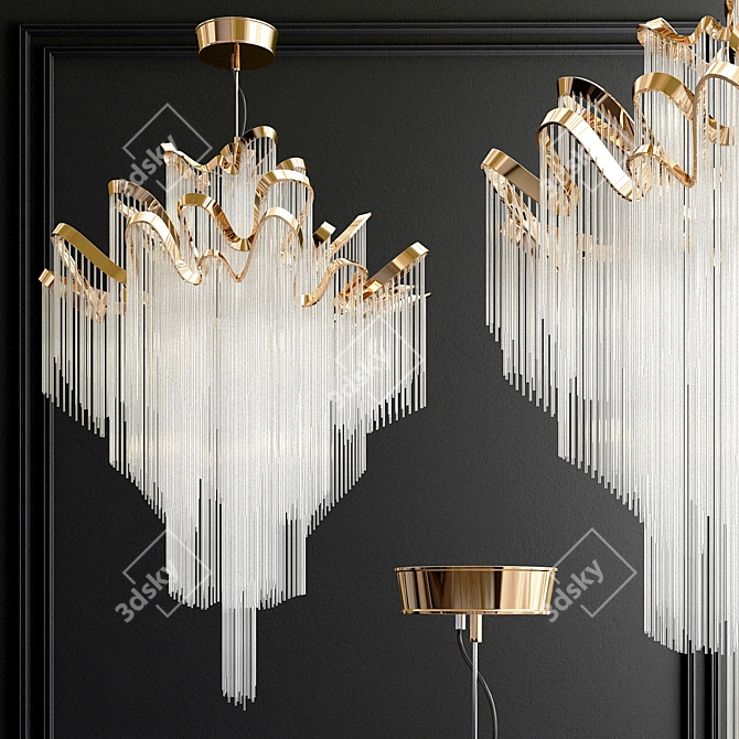 Exquisite Chandelier Collection 3D model image 2