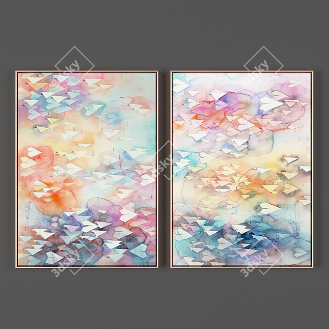 Frame Collection: 650x470mm 2-Pack with 2000x2000px Textures 3D model image 1