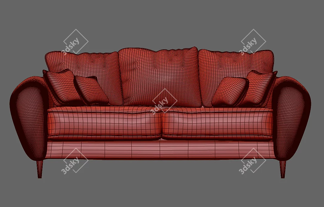 Pink Dream Sofa Set 3D model image 2