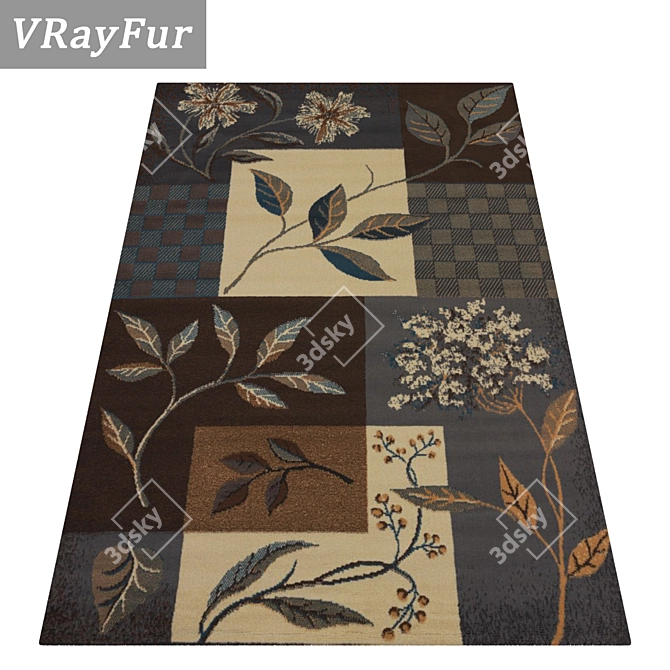 High-Quality Carpets Set 850 3D model image 2