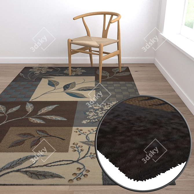 High-Quality Carpets Set 850 3D model image 5