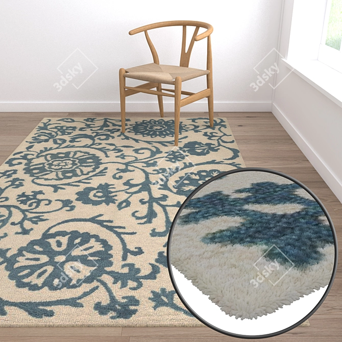 High-Quality Carpet Set 3D model image 5