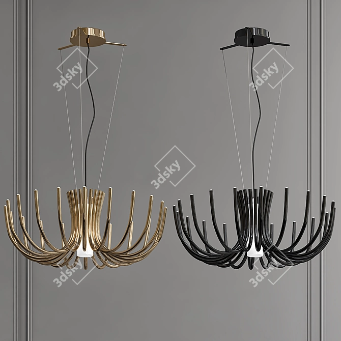 Stardust 2013 Chandelier: Elegant and Dimensional 3D model image 1