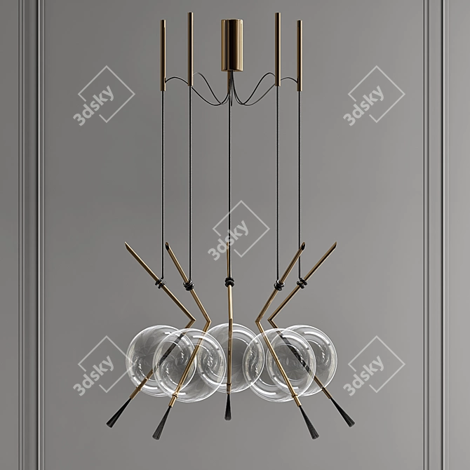 Elegant Nuvola_5 Chandelier 3D model image 1