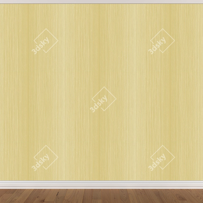 Title: Seamless Wallpaper Set - 3 Colors 3D model image 2