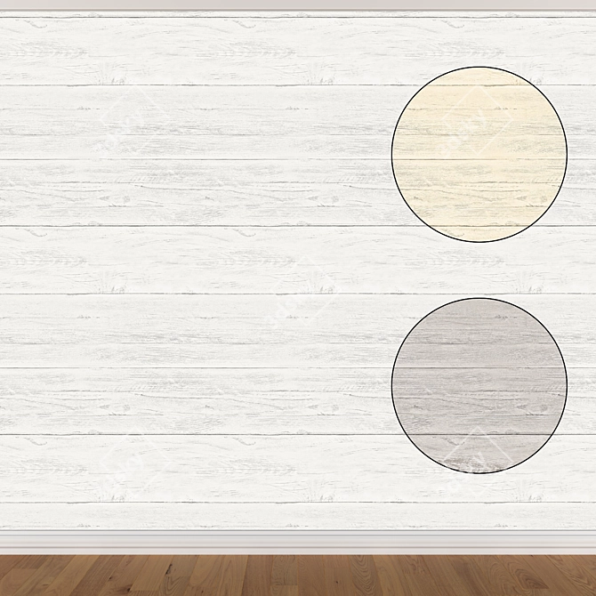 Seamless Wallpaper Set - 3 Colors 3D model image 1