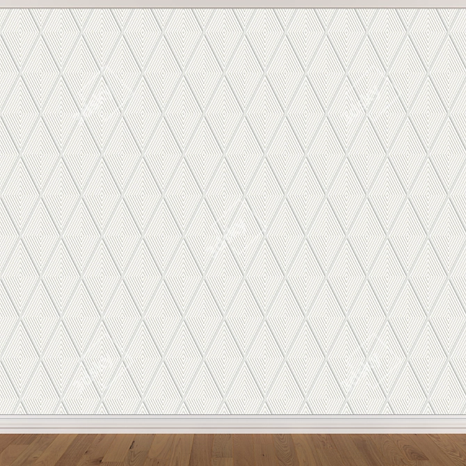 Seamless Wallpaper Set: 3 Colors 3D model image 3