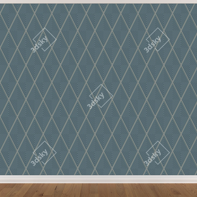 Seamless Wallpaper Set - Three Colorful Designs 3D model image 3