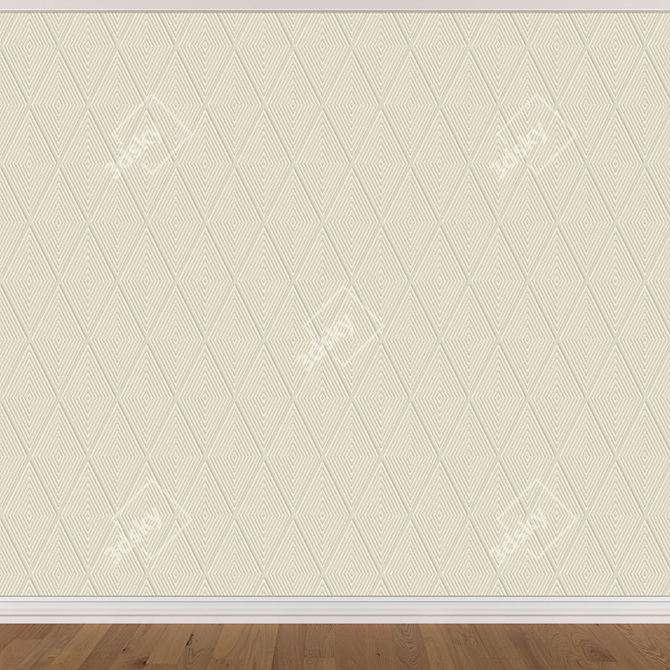 Seamless Wallpaper Set - Three Colorful Designs 3D model image 4