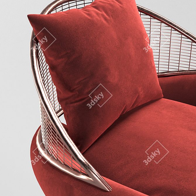Elegant Garbo Dining Chair 3D model image 2