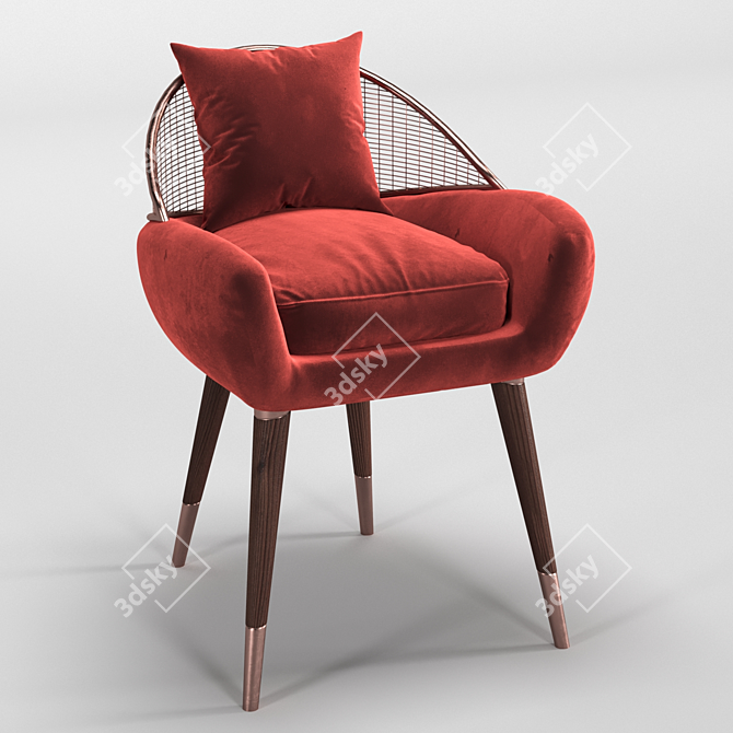 Elegant Garbo Dining Chair 3D model image 3