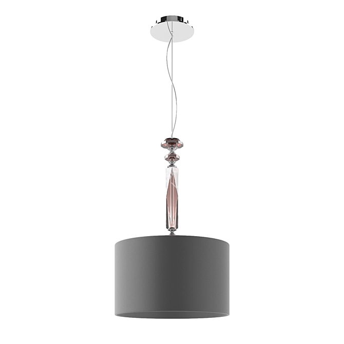 Newport Chrome Pendant Light 3D model image 1