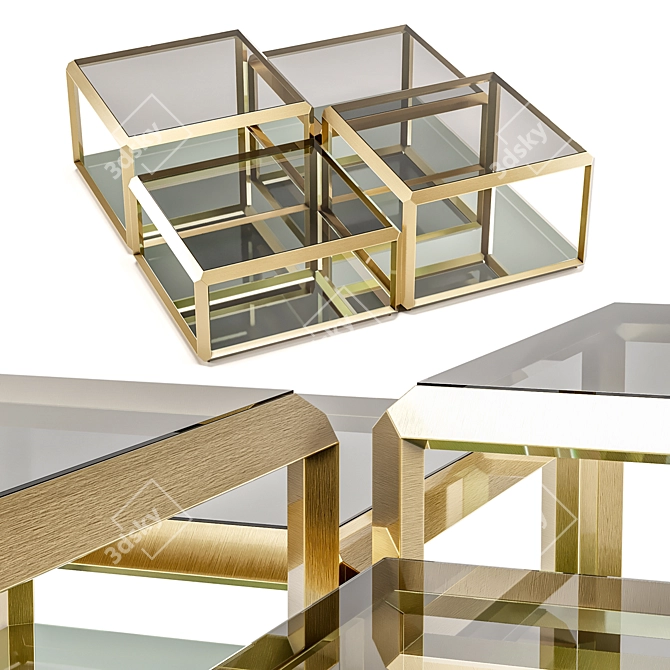 Elegant Eichholtz Coffee Table with Modern Design 3D model image 1
