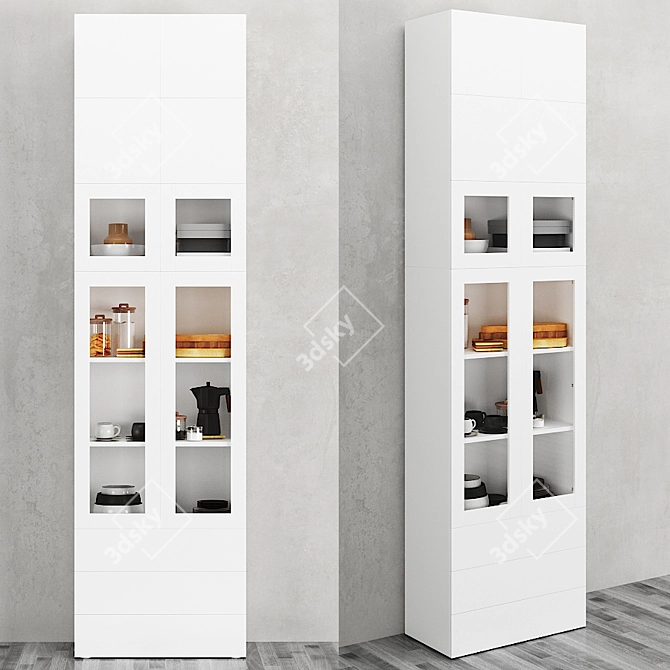 OPHUS Combined Storage Cabinet with ZARA HOME Set 3D model image 6