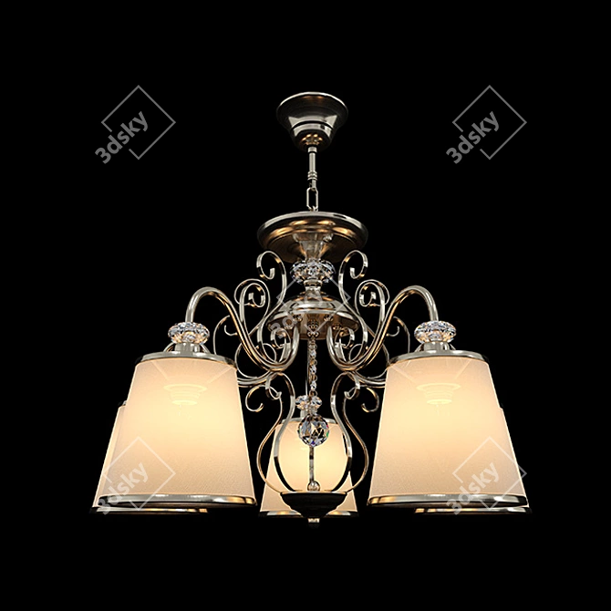 Driana Classic Bronze Chandelier: Elegant Ceiling Light 3D model image 1