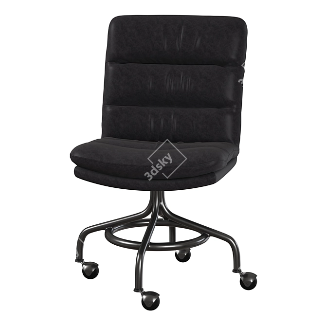 Premium Leather Desk Chair 3D model image 1