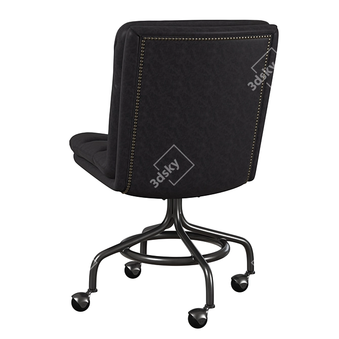 Premium Leather Desk Chair 3D model image 4