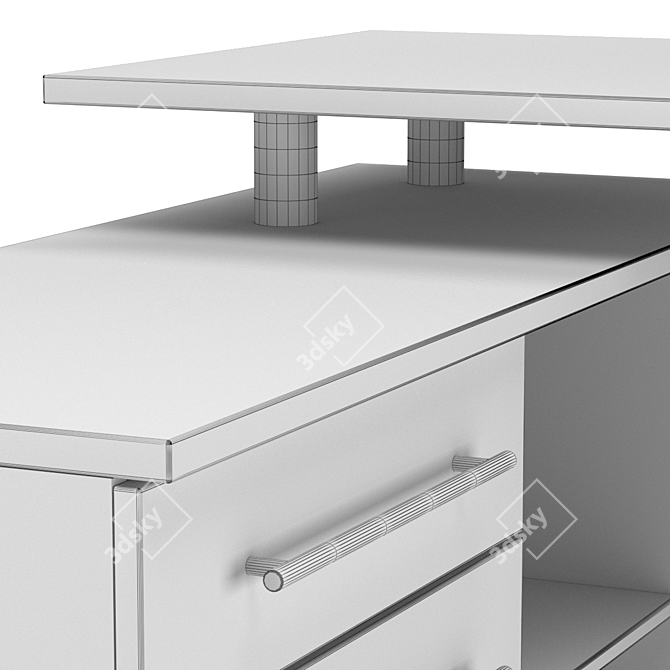 Corner Computer Desk KST-109: Organize Your Workspace with Style 3D model image 8