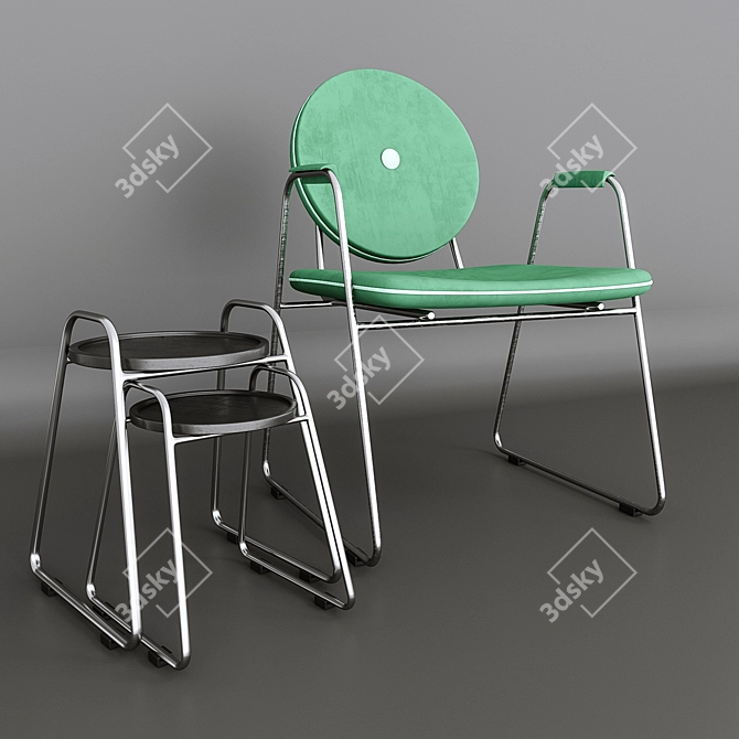 Elegant Chair in 3D 3D model image 1