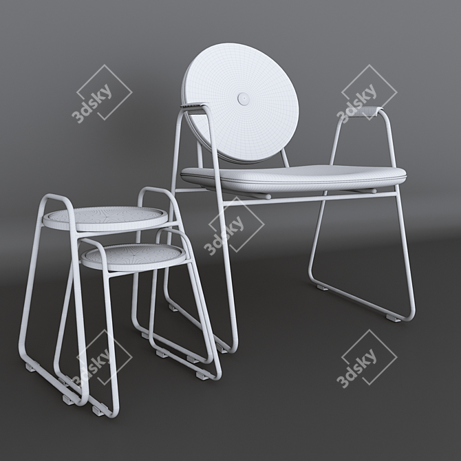 Elegant Chair in 3D 3D model image 3