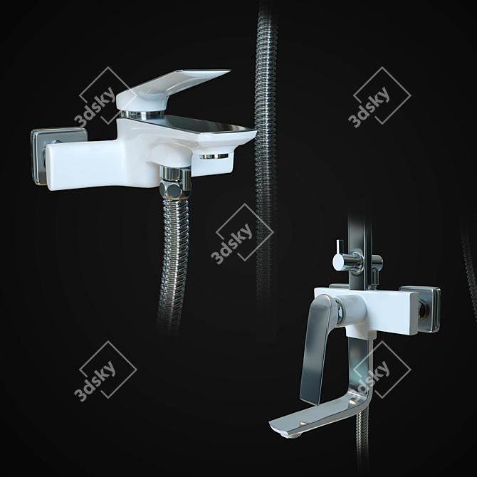 LeMark Allegro Shower Set: Modern and Elegant 3D model image 2