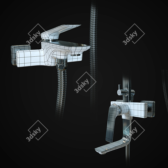 LeMark Allegro Shower Set: Modern and Elegant 3D model image 3