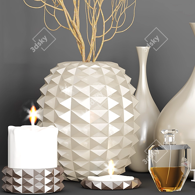 Elegant Home Décor Set 3D model image 2