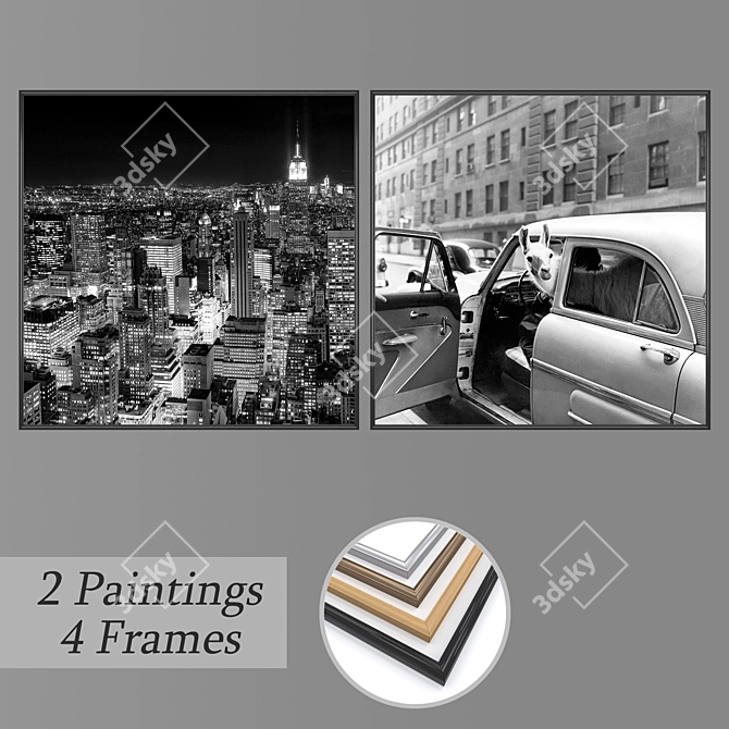 Elegant Wall Art Set 1135 3D model image 1