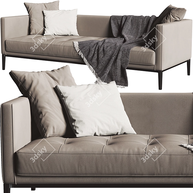 Sleek Maxalto Simpliciter Sofa 3D model image 1