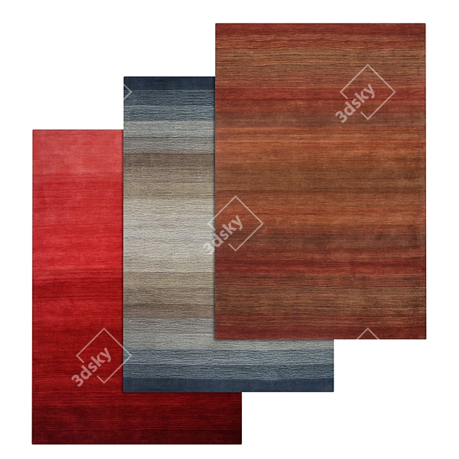 Luxury Carpet Set: High-Quality Textures 3D model image 1