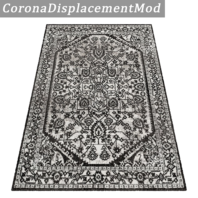 Luxury Textured Carpets Set 3D model image 4