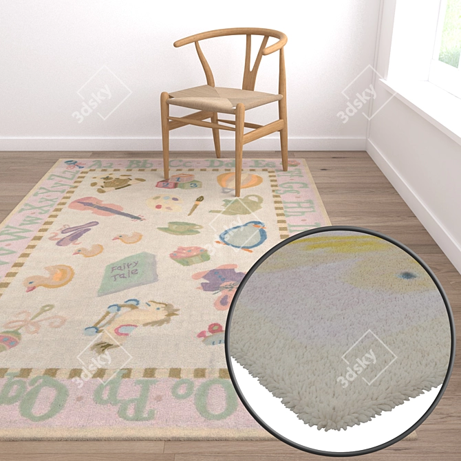 Luxury Carpet Set 3D 3D model image 5