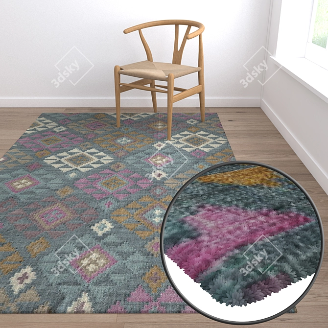 High-Quality Carpet Set: Variety of Textures & Render Options 3D model image 5