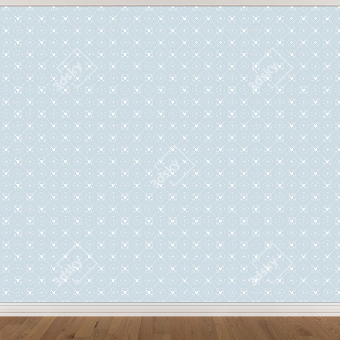 Seamless Wallpaper Set: 3 Colors 3D model image 3